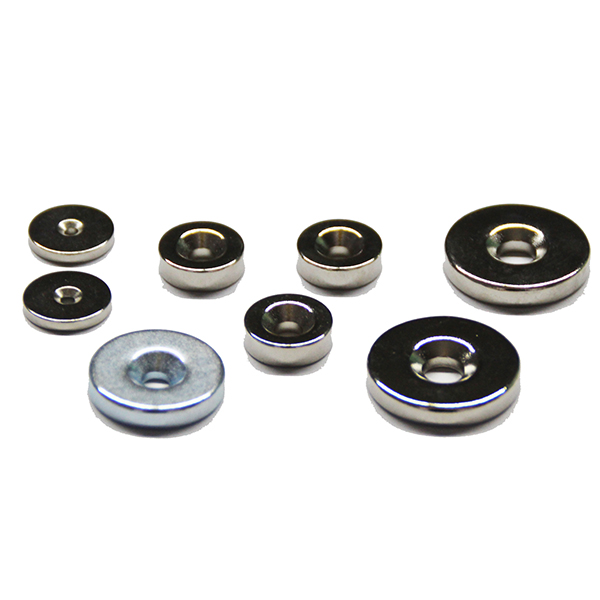 Round countersunk hole neodymium iron boron magnet
