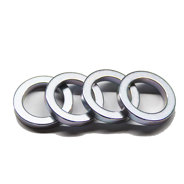 Galvanized ring-shaped neodymium iron boron magnet