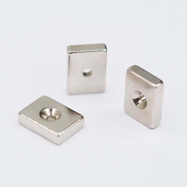 Square countersunk hole neodymium iron boron